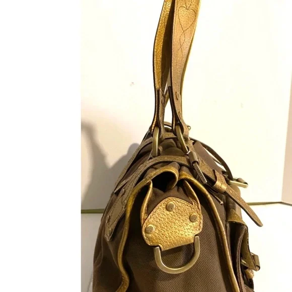 Mulberry roxanne vintage metallic brown. Canvas handbag - Picture 4 of 9